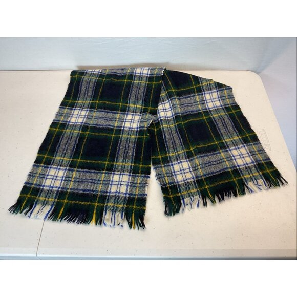 Authentic Tartan Scarf 100 % Wool Made in Scotland‎ Dress Clan Gordon 56" X 12" - Picture 1 of 7